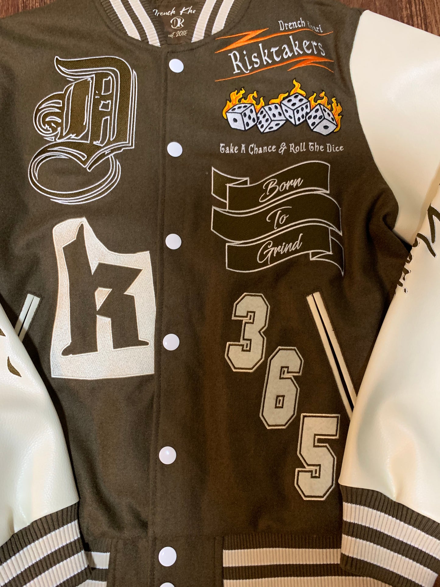 Risk Taker Letterman Jacket 2.0 (Brown)